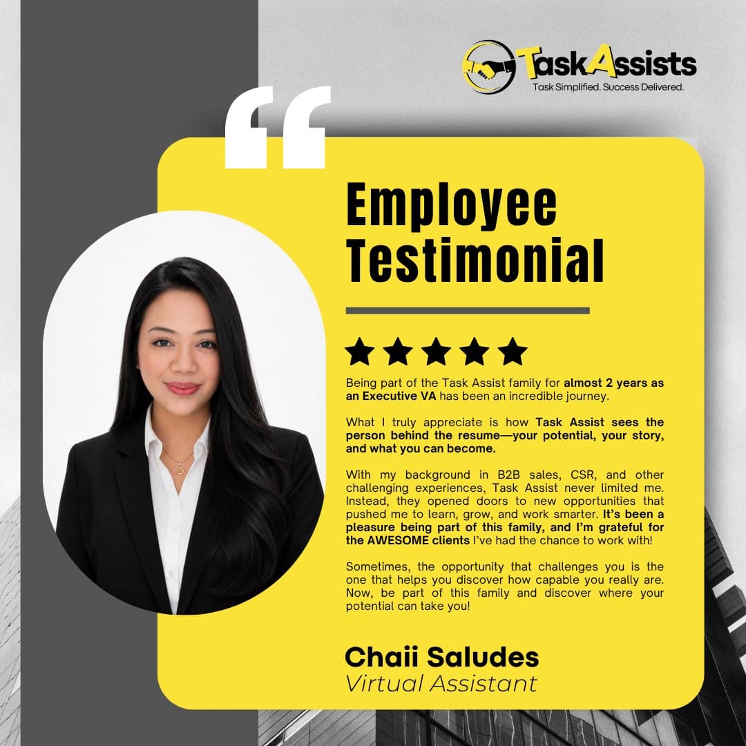 Employee Testimonial - Chaii Saludes (Executive VA)